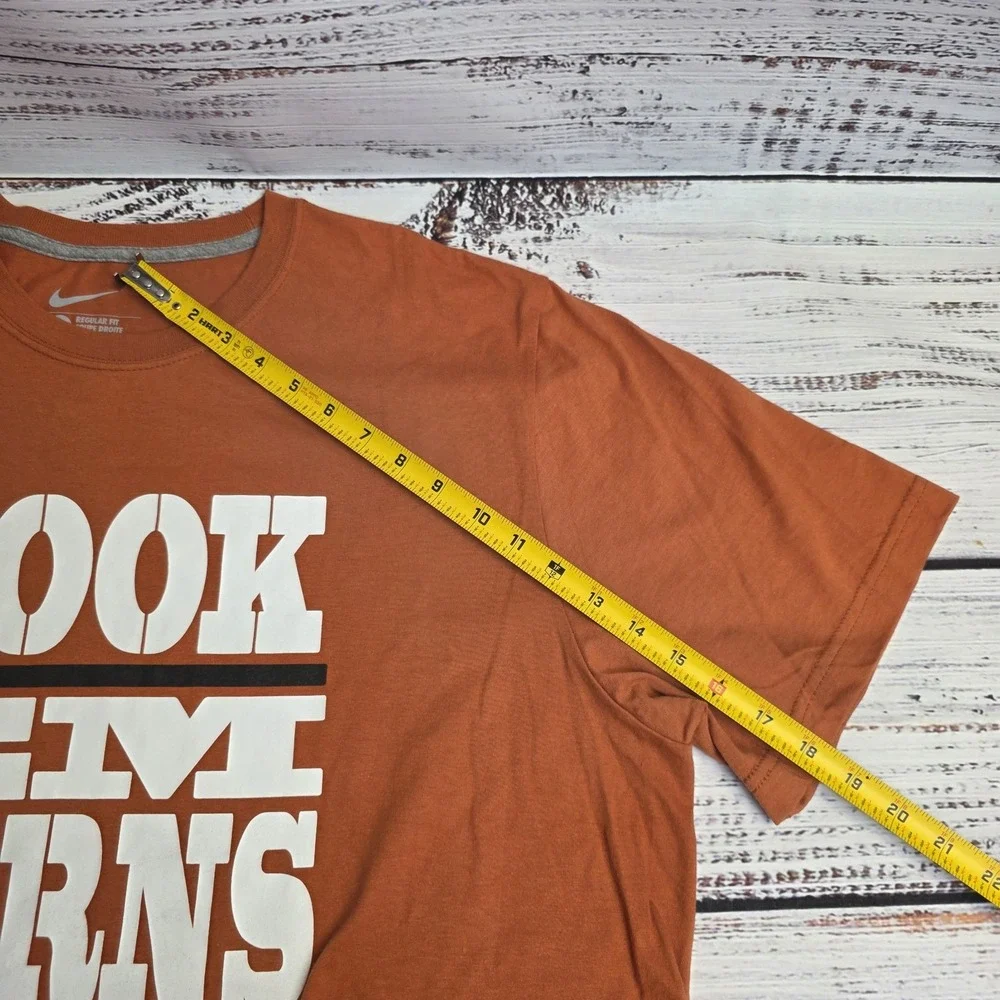 Nike Texas Longhorns Regular Fit‎ Mens XXL Orange T-Shirt Cotton Hook Em Horns
